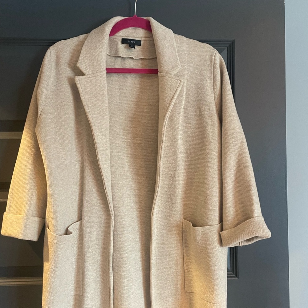 J. Crew Women's Cream Open-Front Blazer